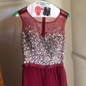 Burgundy formal dress